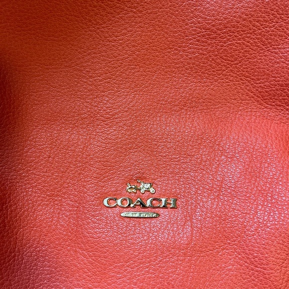 Coach pebbled Leather Turnlock Tie bucket bag purse - Picture 7 of 16